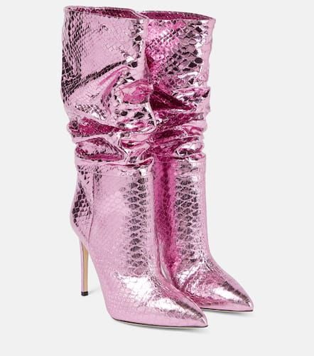 Slouchy metallic leather boots - Paris Texas - Modalova