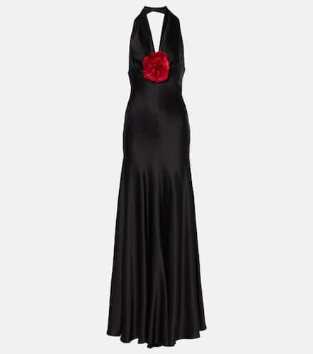 Floral-appliquÃ© silk satin maxi dress - Rodarte - Modalova