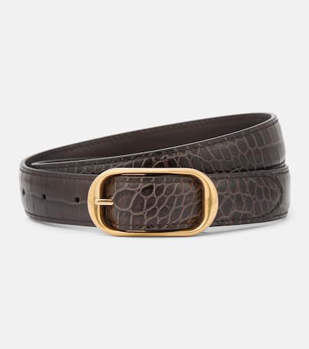 Reine croc-effect patent leather belt - Nili Lotan - Modalova