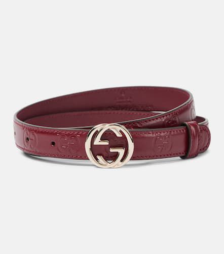 Cinturón Interlocking G de piel - Gucci - Modalova