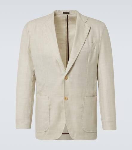 Herringbone wool, silk, and linen blazer - Rubinacci - Modalova