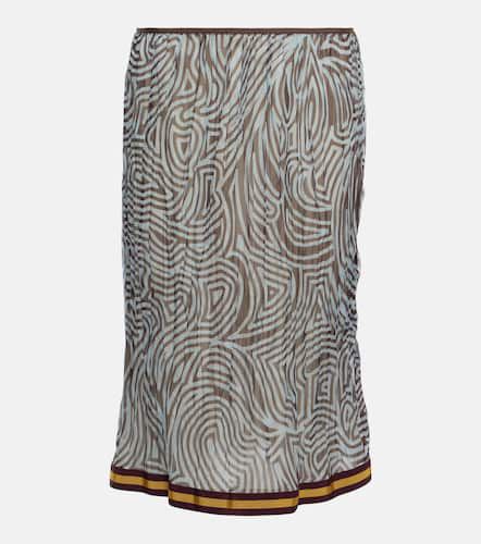 Silk voile midi skirt - Dries Van Noten - Modalova