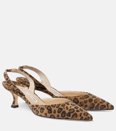 Carolyne 50 suede slingback pumps - Manolo Blahnik - Modalova