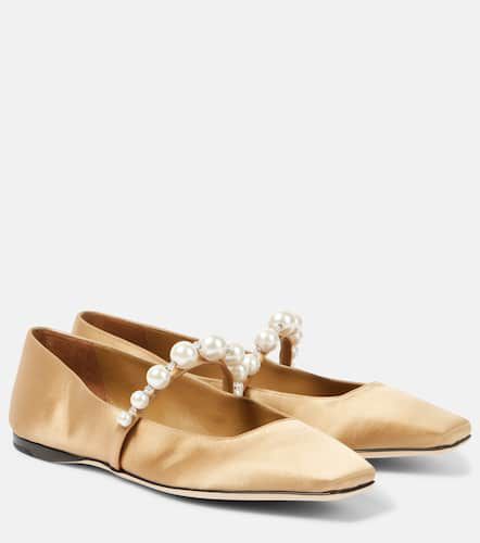 Ade embellished satin Mary Jane flats - Jimmy Choo - Modalova