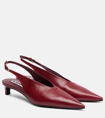 Pointy leather slingback pumps - Jil Sander - Modalova