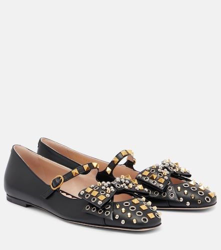 Bowow studded leather ballet flats - Valentino Garavani - Modalova