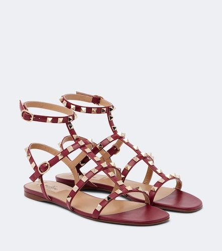 Rockstud leather sandals - Valentino Garavani - Modalova