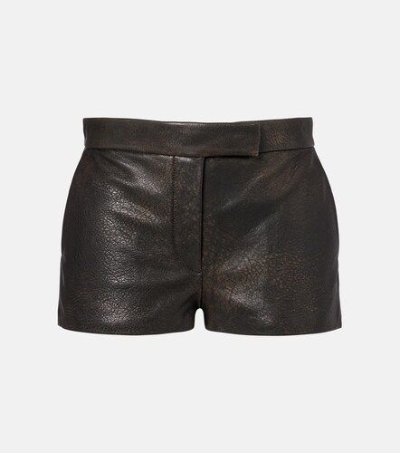 Shorts de piel de tiro bajo - Alex Perry - Modalova