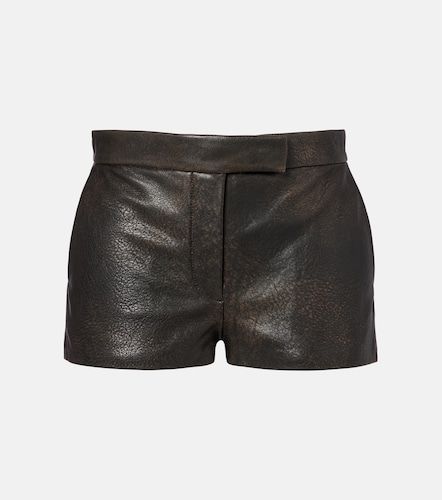 Shorts in pelle a vita bassa - Alex Perry - Modalova
