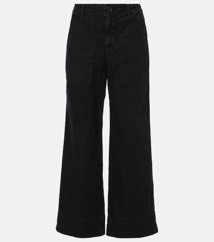 Mid-rise cotton canvas wide-leg pants - Velvet - Modalova