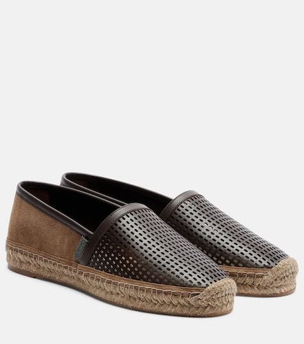 Espadrillas Monili in pelle e suede - Brunello Cucinelli - Modalova