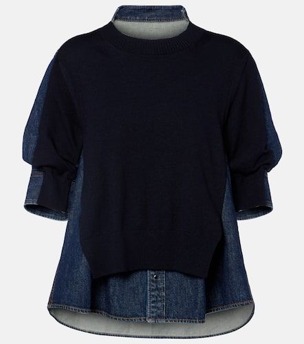 Sacai Layered denim shirt - Sacai - Modalova
