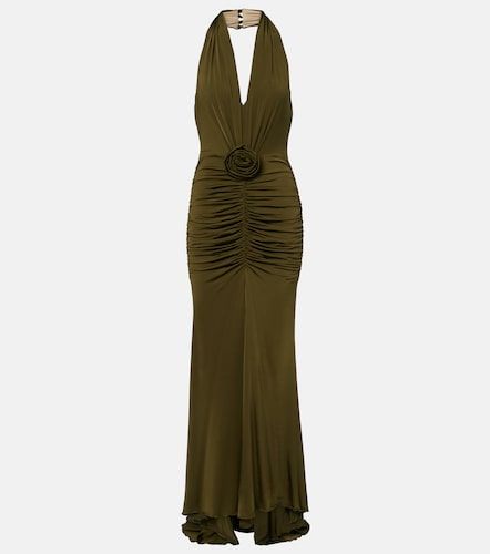 Abito lungo con applicazioni floreali - Blumarine - Modalova