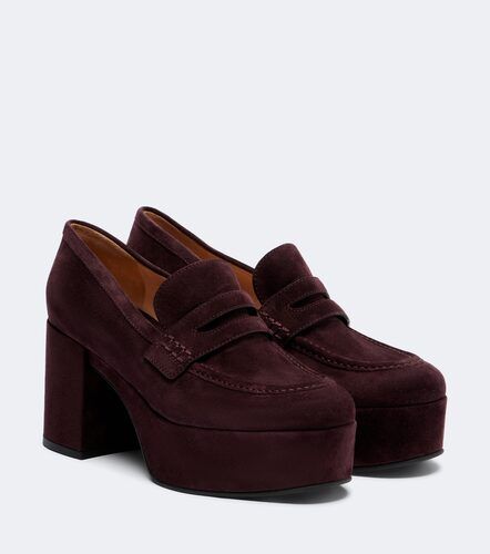 Plateau-Loafers Jenna aus Veloursleder - Gianvito Rossi - Modalova