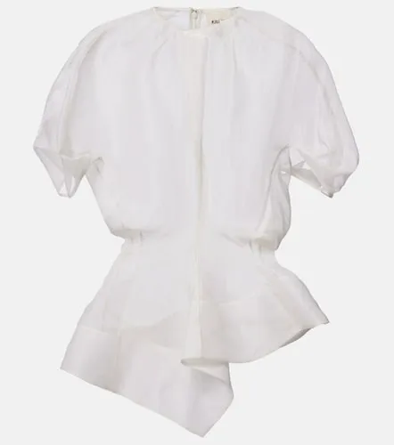 Khaite Rumi sheer peplum silk top - Khaite - Modalova