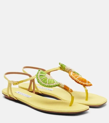 Citrus Sugar raffia slingback sandals - Aquazzura - Modalova