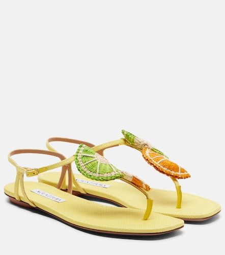 Citrus Sugar raffia slingback sandals - Aquazzura - Modalova