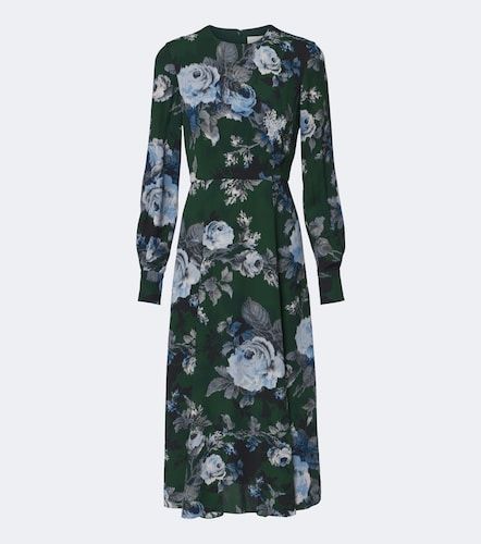 Abito midi in crêpe con stampa floreale - Erdem - Modalova