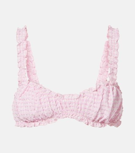 Top de bikini a cuadros con volantes - Simkhai - Modalova