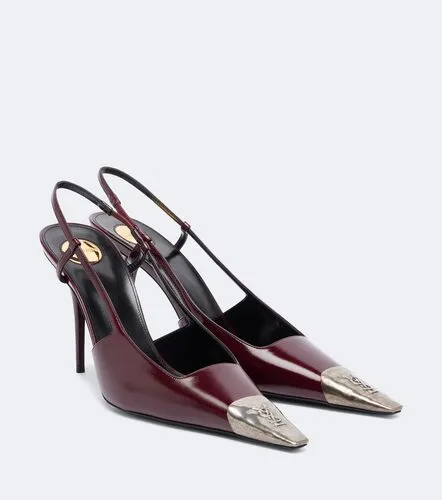 Jeanne leather slingback pumps - Saint Laurent - Modalova