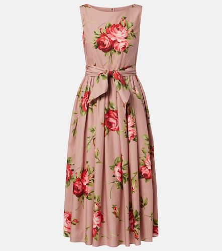 Vestido midi de algodón floral - Dolce&Gabbana - Modalova