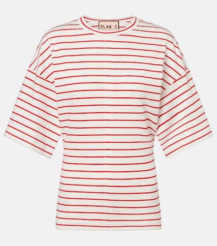Camiseta de jersey de algodón a rayas - Plan C - Modalova