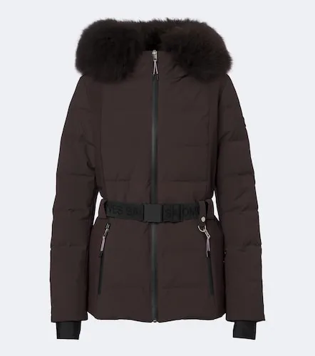 Belted shearling-trimmed ski jacket - Yves Salomon - Modalova