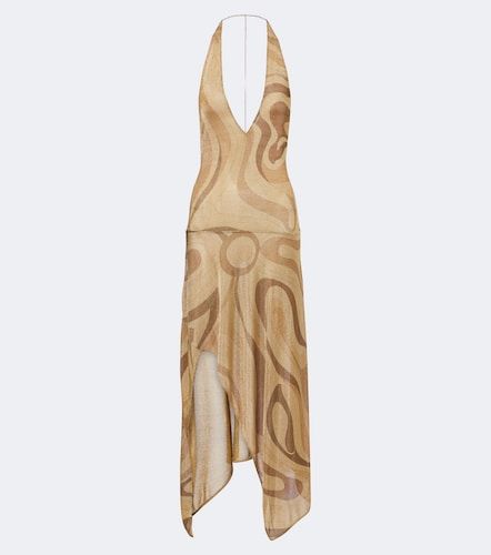 Marmo asymmetric LurexÂ® voile midi dress - Pucci - Modalova