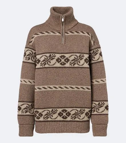 Jacquard wool half-zip sweater - Magda Butrym - Modalova