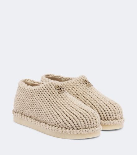 Miu Miu Zapatos slip-on de punto - Miu Miu - Modalova
