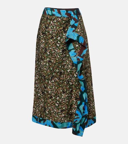 Printed ruffled midi skirt - Dries Van Noten - Modalova