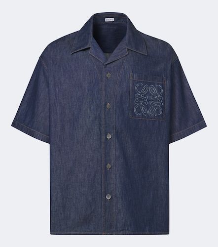 Camisa de chambray de algodón con anagrama - Loewe - Modalova