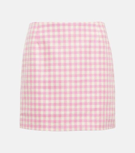 Gingham cotton and wool miniskirt - Ami Paris - Modalova