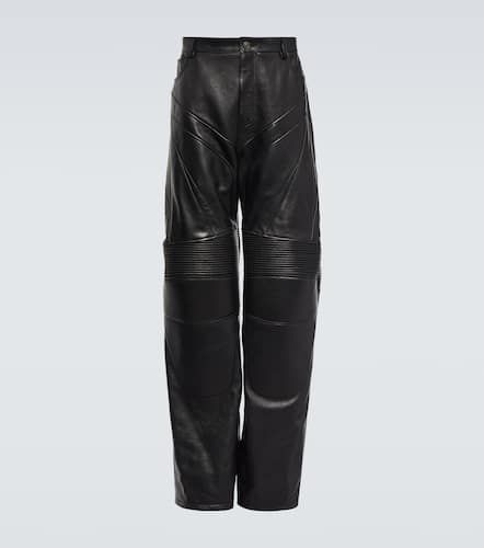 Balenciaga Pantaloni biker in pelle - Balenciaga - Modalova