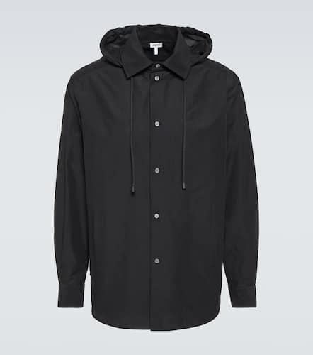 Loewe Hooded cotton overshirt - Loewe - Modalova