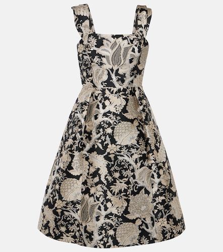 Abito midi in jacquard floreale - Carolina Herrera - Modalova