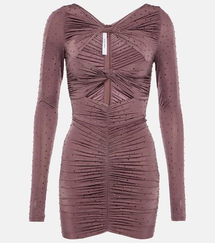 Vestido corto fruncido con aberturas - Alex Perry - Modalova