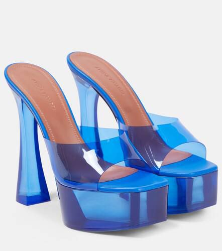 Dalida Glass PVC platform mules - Amina Muaddi - Modalova