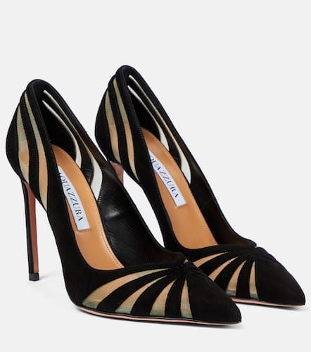 The Spy 105 suede and mesh pumps - Aquazzura - Modalova