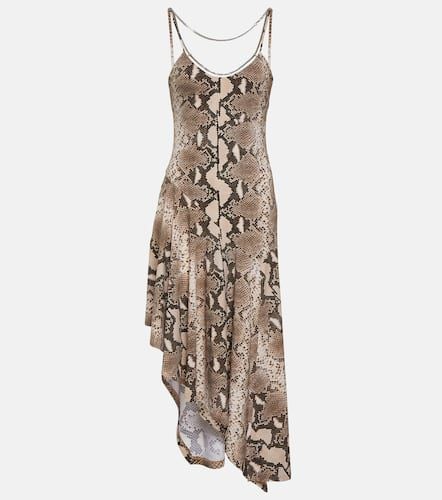 Snake-effect asymmetrical midi dress - Stella McCartney - Modalova