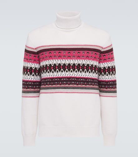 Pullover in cashmere a collo alto intarsia - Zegna - Modalova