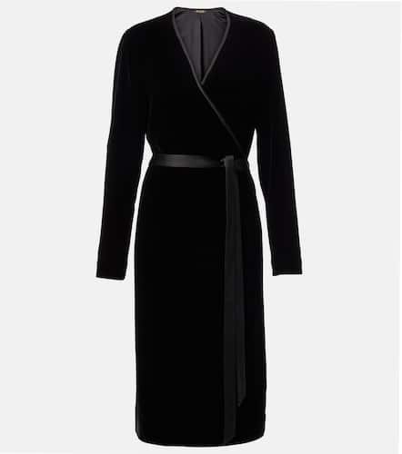 Susan satin-trimmed velvet wrap dress - Loro Piana - Modalova