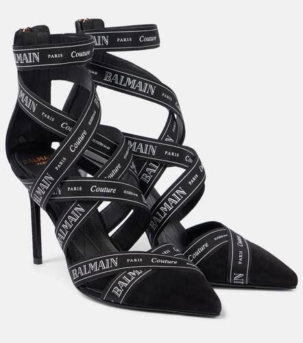 Balmain 95 logo suede sandals - Balmain - Modalova