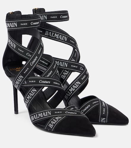 Sandalias 95 de ante con logo - Balmain - Modalova