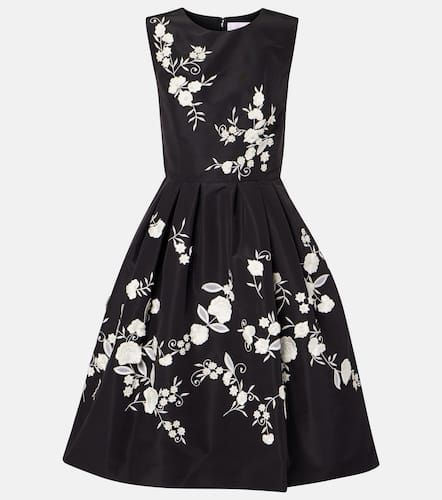 Embroidered silk midi dress - Carolina Herrera - Modalova