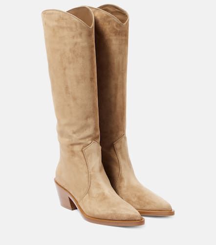 Suede knee-high boots - Gianvito Rossi - Modalova