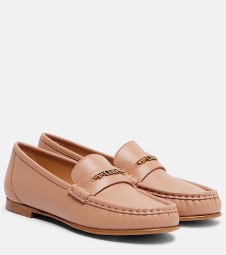 Logo embellished leather loafers - Chloe - Modalova