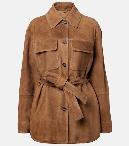 Belted suede field jacket - Brunello Cucinelli - Modalova