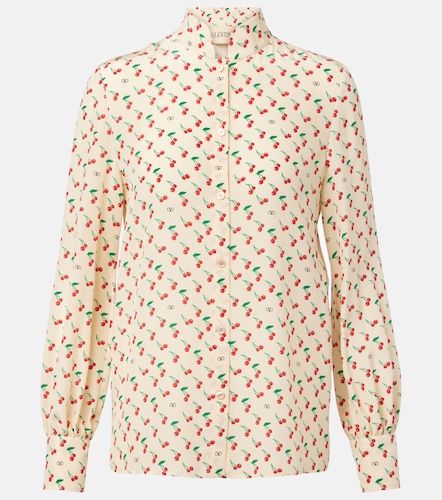 Blusa Cady Couture de seda estampada - Valentino - Modalova