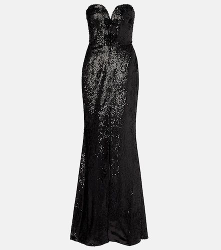 Abito lungo in misto seta con paillettes - Elie Saab - Modalova